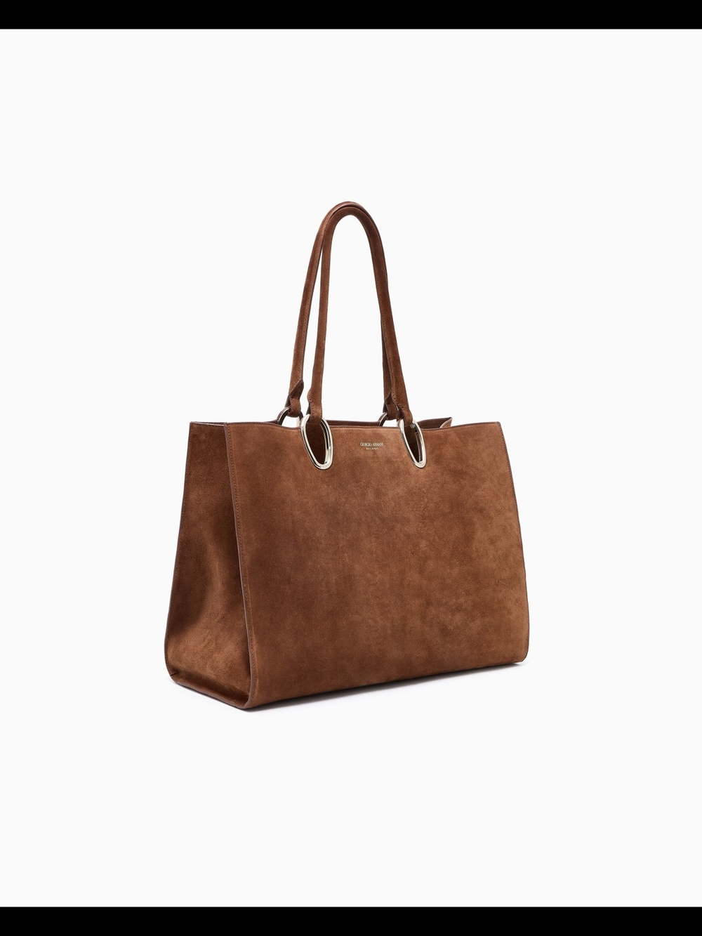 Brown Suede Tote Bag - Giorgio Armani